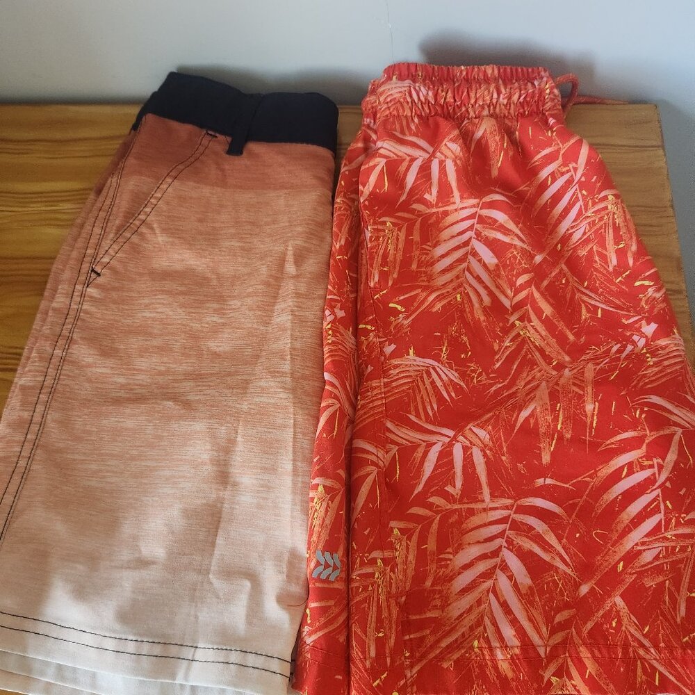 Boys Swim Trunks ( pack of 2) Size 8 and 10. EUC